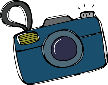 Blue Camera Illustration