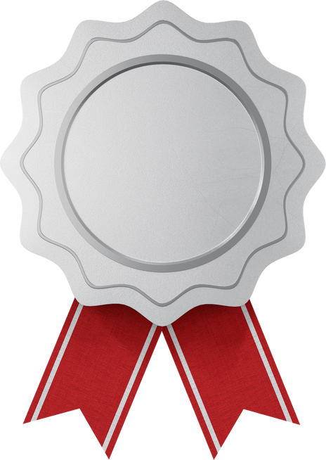 Silver Medal with Ribbon