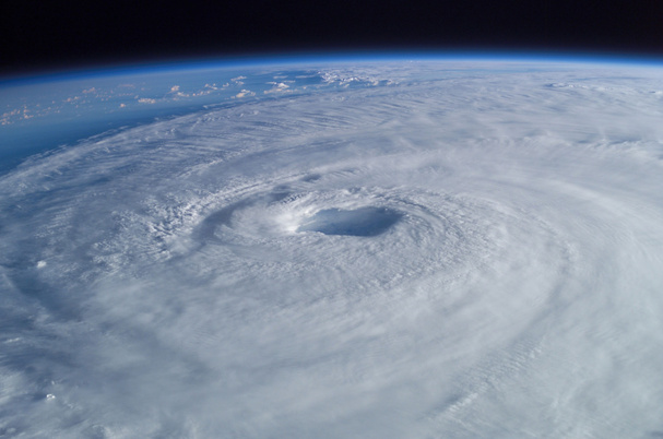 Aerial View of a Tropical Cyclone