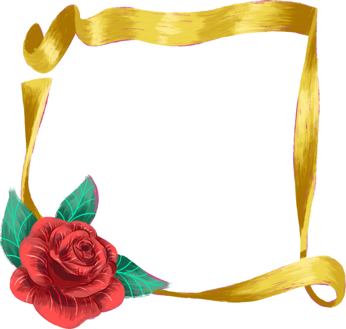 Egyptian Cinema Ribbon and Rose Border