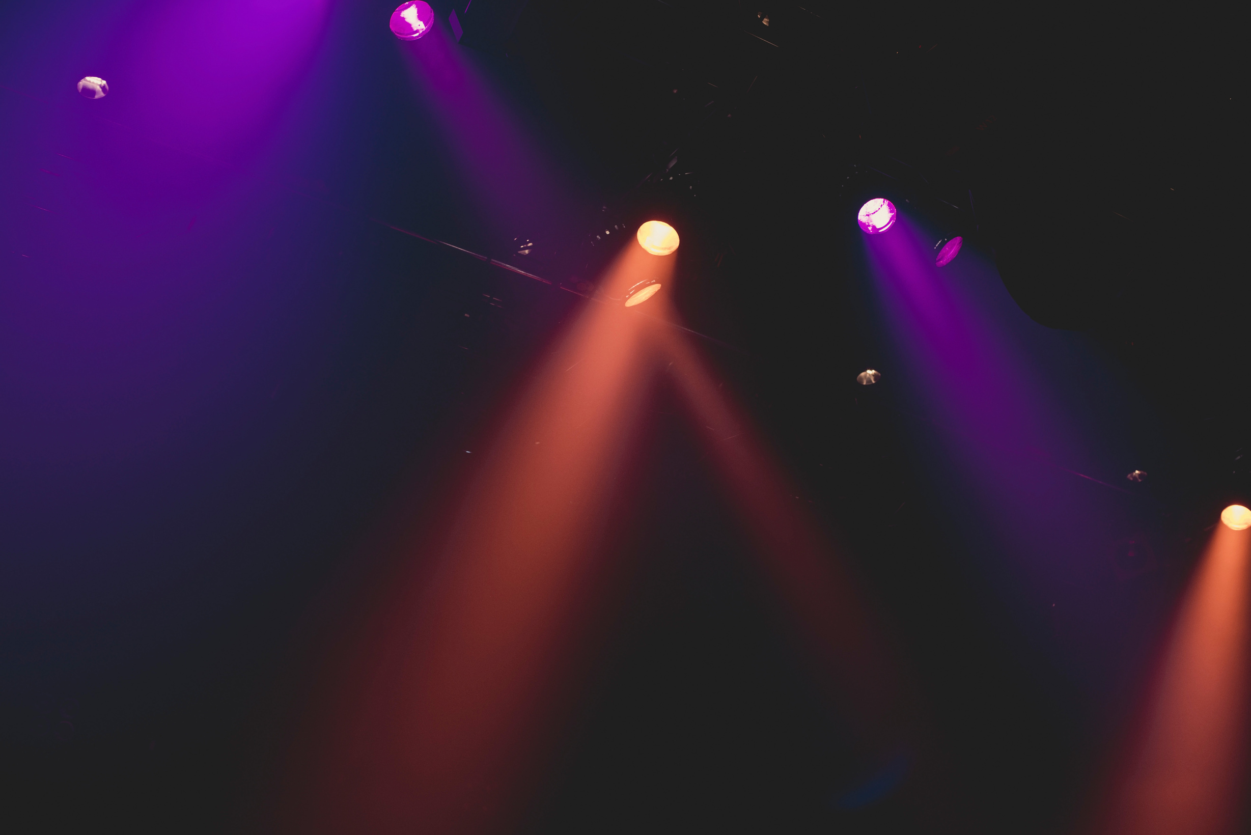 Colored lights in nightclub.