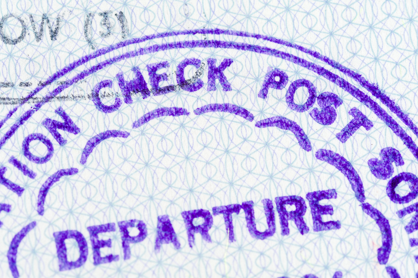 Passport stamp: Departure