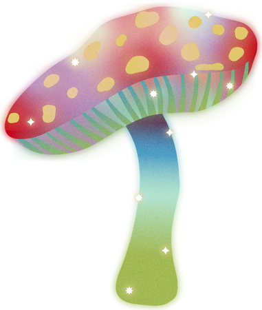 Dreamy Psychedelic Mushroom