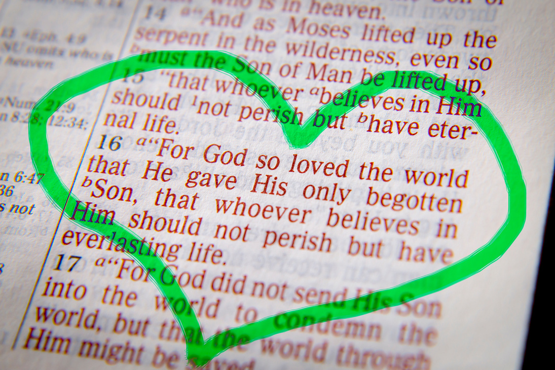 Bible text -  God so loved the world