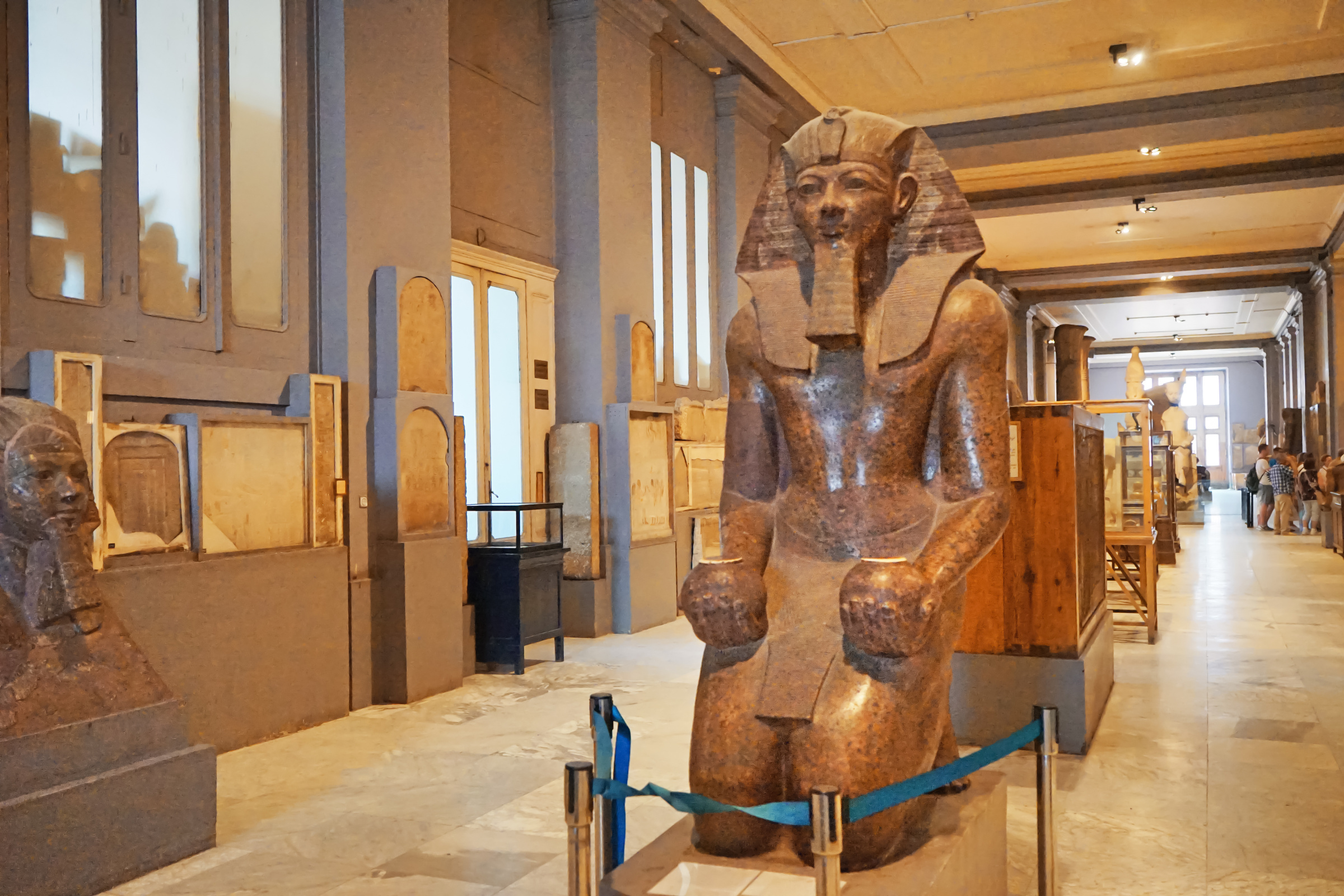 Granite Statue of Pharaoh Thutmose III in Egyptian Museum